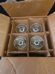 Vintage Fine Crystal Wine Glasses By Diamond Craft Co. With Original Box/Papers