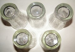 Vintage Set 5 Indiana Glass RECOLLECTION CLEAR FLAT TUMBLERS Iced Tea 14oz 6in