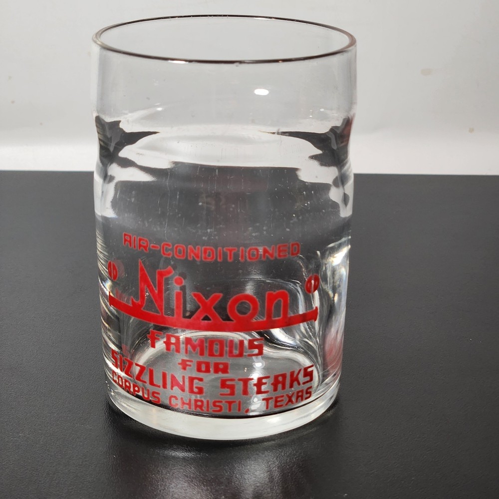 VTG Nixon Cafe Corpus Christi Wilson Bldg Drinking Glass Restaurant Ware