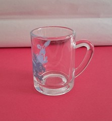 Vtg Stampi Franconlini Blue Bunny Rabbit Mini Glass 2 3/4″ Italy
