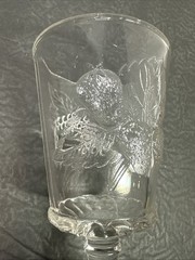 EAPG Dalzell Glass Clear Strawberry & Currant Goblet 1800s Pattern Glass 6-1/4”