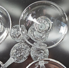 4 Waterford Marquis Markham Water Goblet Set Crystal Clear Cut Etch Stemware Lot