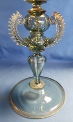Antique VENETIAN GLASS GOBLET 12.25″ Large