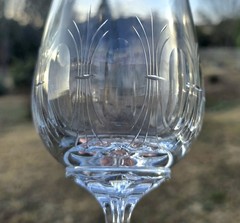 6 Vtg Fine Crystal Water Goblets TIFFIN FRANCISCAN ONDINE Iced Tea Glasses RARE
