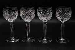 Waterford Crystal Alana Wine Hock Glasses 7 3/8″ Set of 4 – FREE USA SHIPPING