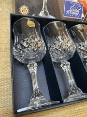 12pc Vtg Cristal d’Arques Longchamp 24% Lead Crystal Glass Set NIB 3 Box Lot
