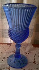 Vintage Avon Fostoria George Washington Cobalt Blue 12oz Water Wine Glass Goblet