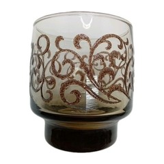 4 Vtg Libbey Prado Juice Glasses Embossed Pattern MCM Stackable 1970’s
