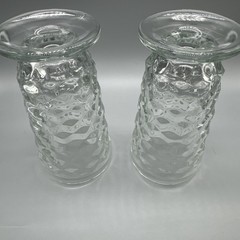 Set Of 2 Vintage Colony Whitehall Clear Footed Iced Tea Or Water Goblet