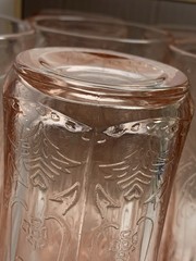 NOS Recollection Indiana Depression Glasses Tumblers ‘Madrid’ Pink