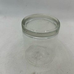 Glass Short Clear Cylindrical Flat Base 3D Laser Etched Modern Barware