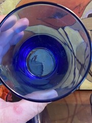 🔥🔥 Vintage Libbey Cobalt Flare Tumbler Glasses 6” Blue Set of 6 MCM 1970s