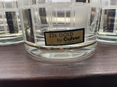 Vintage set of 22K GOLD by culver set of cups
