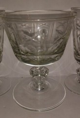 Set of 8 Crystal Mixed Clear Bar Glasses Perfect All Are 4″ Tall D 1.75″ & 2.75″
