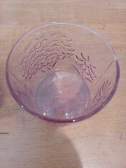 Pink Daisy Drinking Glasses Rose Pink Low Ball Set of 2 Floral Juice Glass Cups