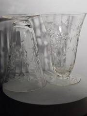 Pair (2) Elegant Cut Class Iced Tea Unkown Maker Great Cutting Excellent Cond.