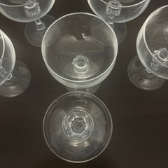 8 VTG «Vendome Uni» Knob in Stem Champagne Glasses By Cristal D’Arques 5” MCM