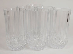Cristal d’Arques-Durand LONGCHAMP 11 1/4 oz Tumblers Set of 6 Crystal Glasses