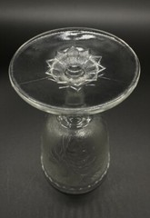 EAPG Antique Victorian Bryce Bros Glass 5-3/4″ Water Wine Goblet Rose in Snow