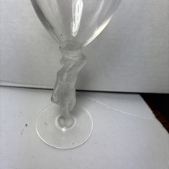 1 Vintage Bacchus by France Glass Female Nude Frosted Stem Liquor Cocktail Glass
