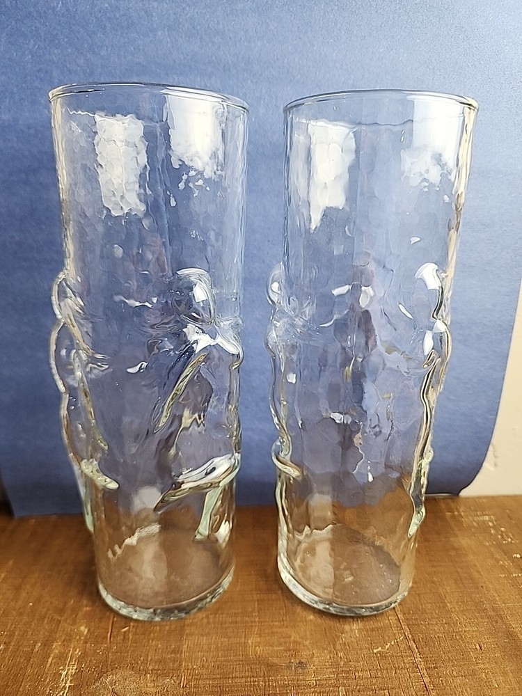 Vintage Libbey MCM La Femme Naked Woman High Ball Glasses Set Of 2 L’Femme Nude