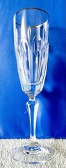Gorham Crystal Royal Devon Champagne Flute With Gold Rim Full Lead Crystal EUC