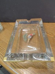 VTG WEST VIRGINIA GLASS FLYING PHEASANT BAR SET -PITCHER GLASSES & A (EZS000452)