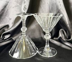 Set Of 2~Cellini~Martini Glasses~Clear Crystal~6”