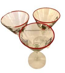 VTG 1947 Libbey Pickwick Liquor Cordial Glass Set of 3 Merrymakers