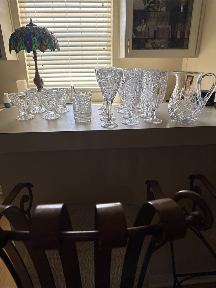 Beautiful Waterford Glasses And Dessert Dishes 20 Pieces All For $100