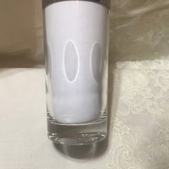 6 VINTAGE MID CENTURY MODERN SILVER RIM HIGHBALL GLASSES ETCHED UNUSUAL THORPE?