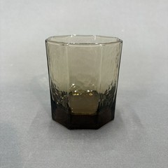 Libbey Facets Brown On The Rocks Old Fashion Glass 3 1/2″ Replacements Octagon