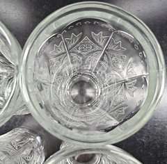 4 Indiana Glass Recollection Clear 14 Oz Tumblers Set Vintage Cut Etch Retro Lot