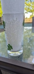 🌿Vintage Boscul Peanut Butter 5″ Glass White CHRYSANTHEMUM