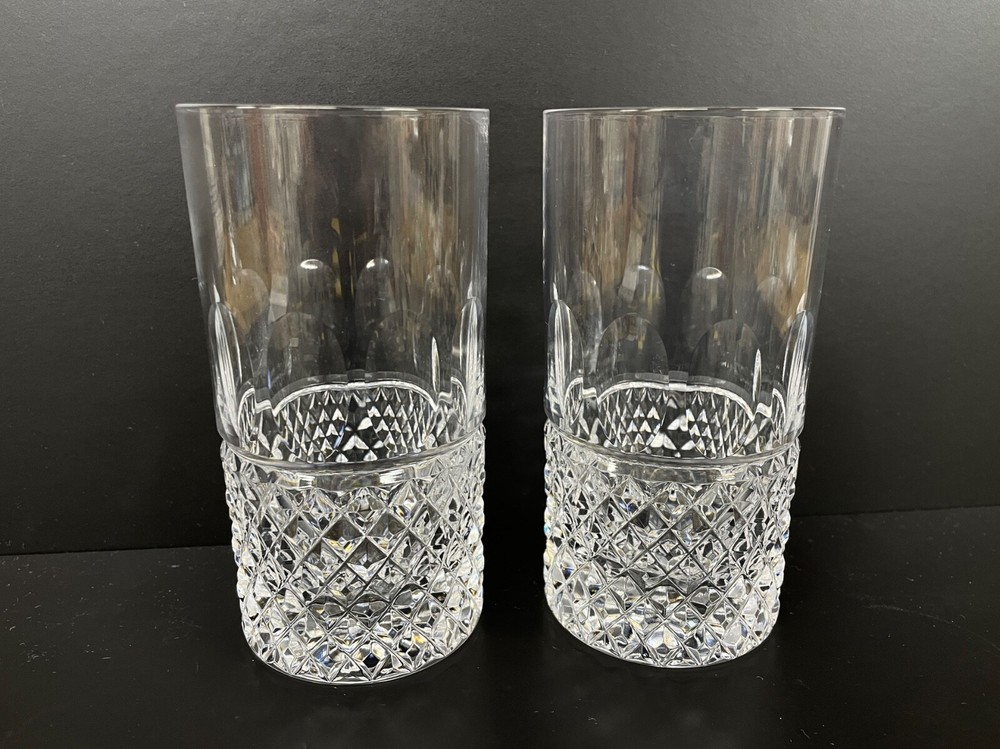 2 Mikasa Crystal Buckingham 5 1/4″ Highball Cocktail Glasses