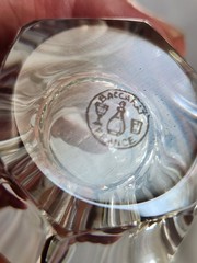 4 Vintage Baccarat France Harcourt Crystal Whiskey Tumblers 2 1/2” wide.