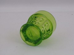 Viking Glass Yesteryear Line Bull’s-Eye Toothpick or Tumbler in Avocado Glass