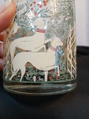Cera Vintage Tumbler Glass, Unicorn in Captivity Tapestry MCM Collectible