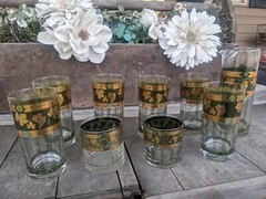 Vintage MCM Cera 22K Gold Trim «Golden Grapes» Miscellaneous Set