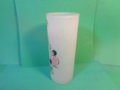 Here’s To Friends! & Song & Laughter… Frosted Glass Cocktail Tumbler(Used/EUC)