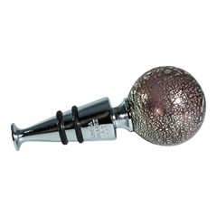 Bottle Stopper Murano Glass Purple Silver Wine Prosecco Venice Gift Box