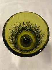 One Fostoria Sorrento Green Heavy Pressed 5” Water wine Goblet