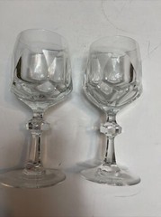 Gorham Crystal Alexandra Wine Goblets Glasses 5 3/4 » & 6 1/8 «Tall Set of 2