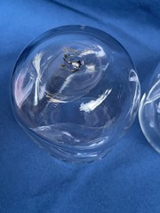Two Dragon Wave Glass Tumblers Finger Indentations Nice
