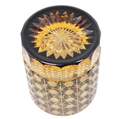 Edo Kiriko Whisky Glass Cup Hand-carved Wine Glass Overlay Glass Black 9oz