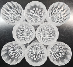 (8) Cristal D’Arques Bretagne Cordial Glasses Set Vintage Small Cut Stemware Lot