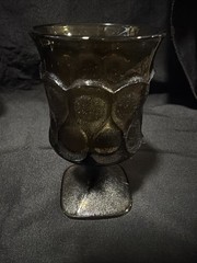 VTG Noritake Spotlight Stem Goblets Glasses Walnut Brown Ten-8oz and Four-4oz