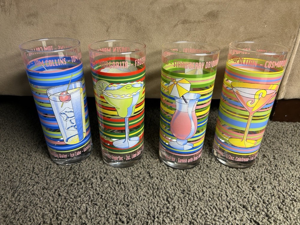 Ocean Highball Glass Tumbler Cosmopolitan Daiquiri Margarita Tom Collins Set 4