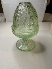 Tiara Exclusive Indiana Green Tea Light Fairy Lamp Sandwich Glass Flower Design