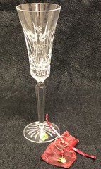 Waterford Crystal Lismore 12 Days of Christmas Two Turtle Doves Flute w/ Charm